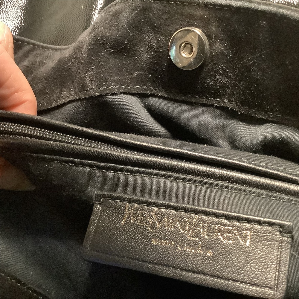 Pristine Ysl Vintage Black Patent Hobo - Rive Gau… - image 4